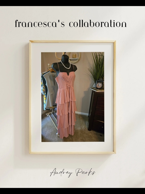Francesca's Collections Dresses & Skirts - Francesca's Audrey Parks Blush Pink Tiered Ruffle Maxi Dress